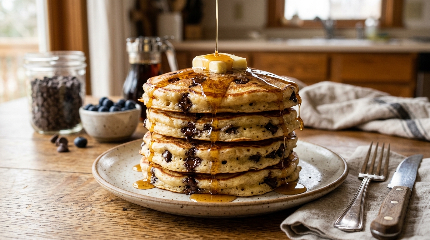 Best Homemade Chocolate Chip Pancakes Ever