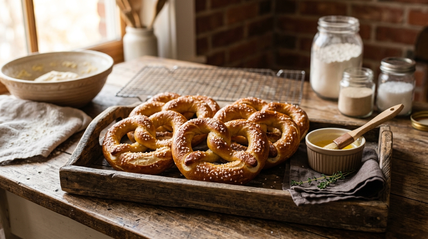 Chewy Pretzel Recipe With Golden Crust