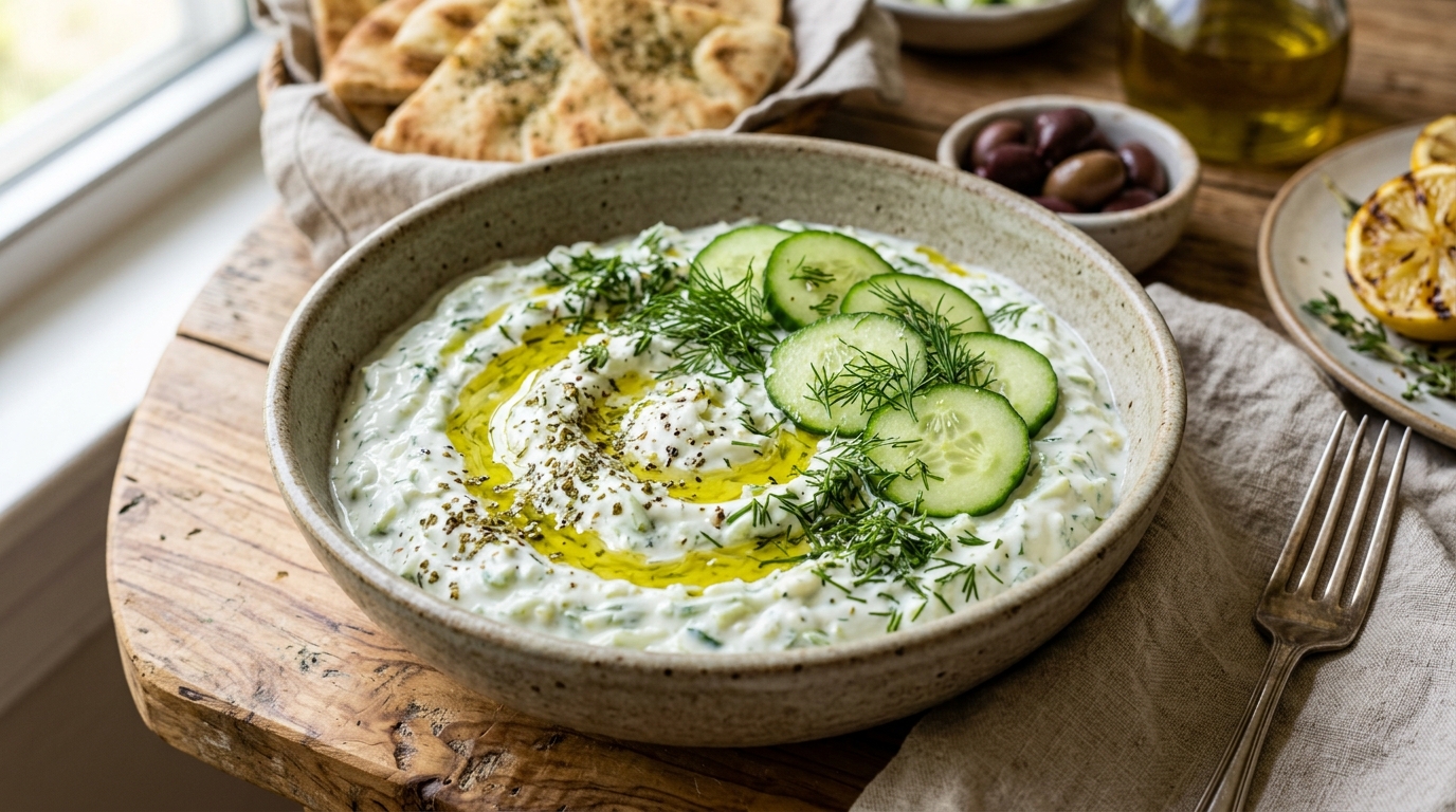 Creamy Tzatziki Sauce Recipe for Gyros and Pita