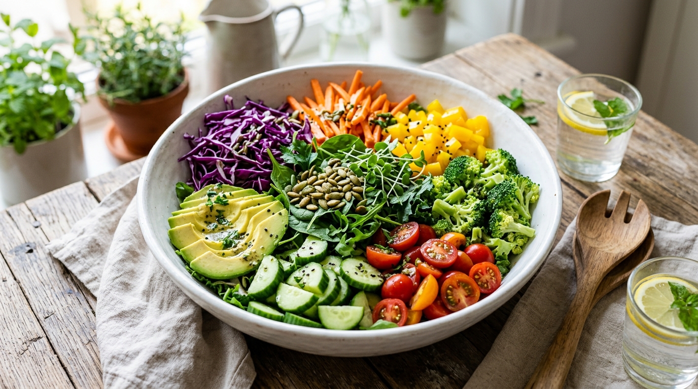 Healthy Rainbow Salad for Busy Weeknights