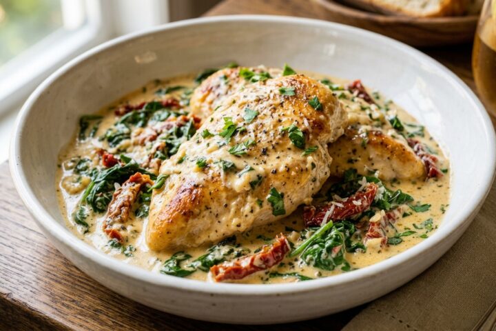 Tuscan Chicken with Sun-Dried Tomatoes